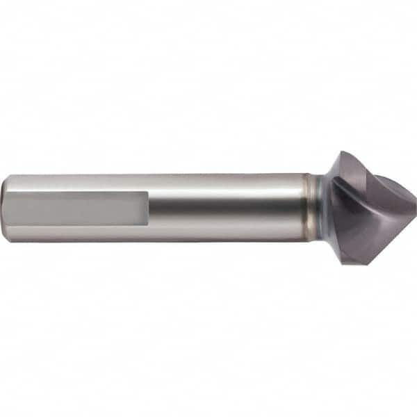 Guhring - 8.3mm Head Diam, 6mm Shank Diam, 3-Flute 90° Cobalt Countersink - Caliber Tooling