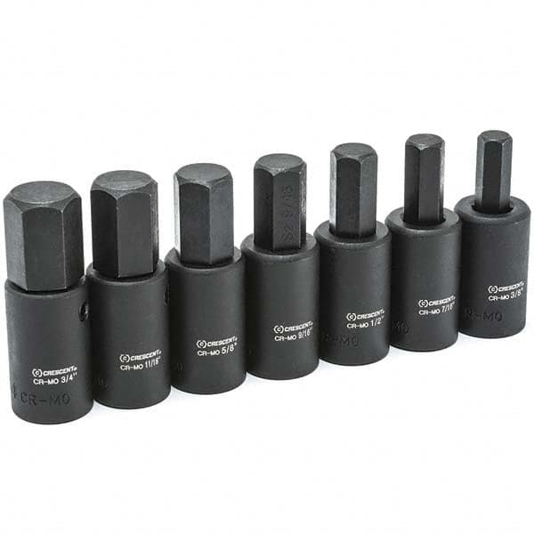 Crescent - Hex & Torx Bit Socket Sets Type: Impact Hex Bit Socket Set Drive Size: 1/2 - Caliber Tooling