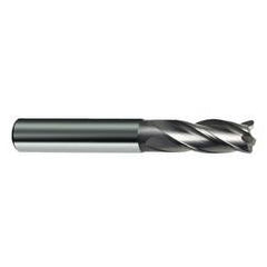 10mm Dia. x 72mm Overall Length 4-Flute Square End Solid Carbide SE End Mill-Round Shank-Center Cut-Uncoated - Caliber Tooling