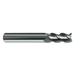 7/16" Dia. - 3" OAL - 45° Helix Bright Carbide End Mill - 3 FL - Caliber Tooling