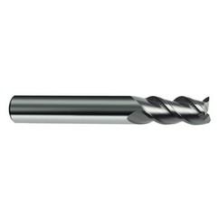 10mm Dia. - 72mm OAL - 45° Helix Bright Carbide End Mill - 3 FL - Caliber Tooling