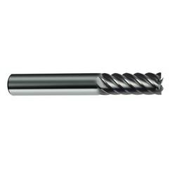 6mm Dia. - 57mm OAL - 45° Helix Bright Carbide End Mill - 6 FL - Caliber Tooling