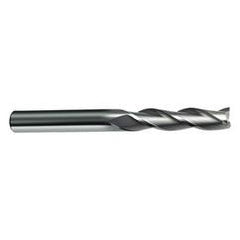 12mm Dia. x 150mm Overall Length 3-Flute Square End Solid Carbide SE End Mill-Round Shank-Center Cut-Firex - Caliber Tooling