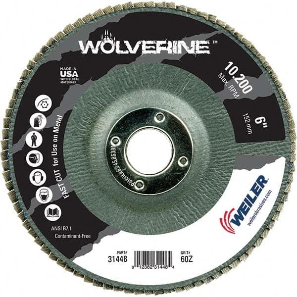 Weiler - Flap Discs Abrasive Type: Coated Flap Disc Type: Type 29 - Caliber Tooling