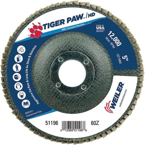 Weiler - Flap Discs Abrasive Type: Coated Flap Disc Type: Type 27 - Caliber Tooling