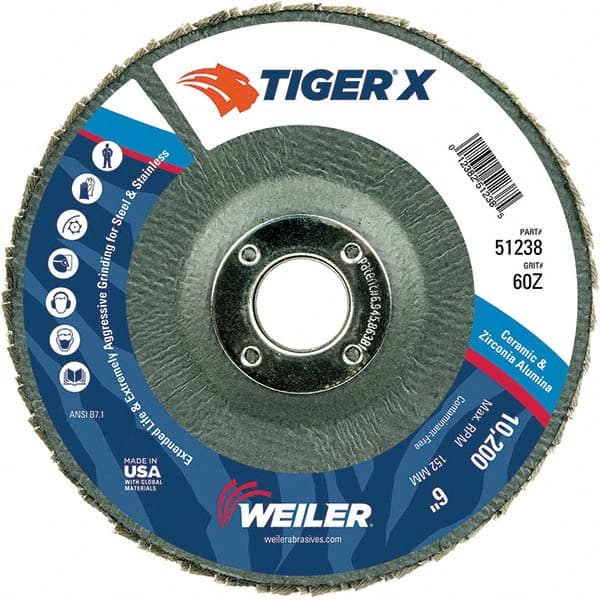 Weiler - Flap Discs Abrasive Type: Coated Flap Disc Type: Type 29 - Caliber Tooling