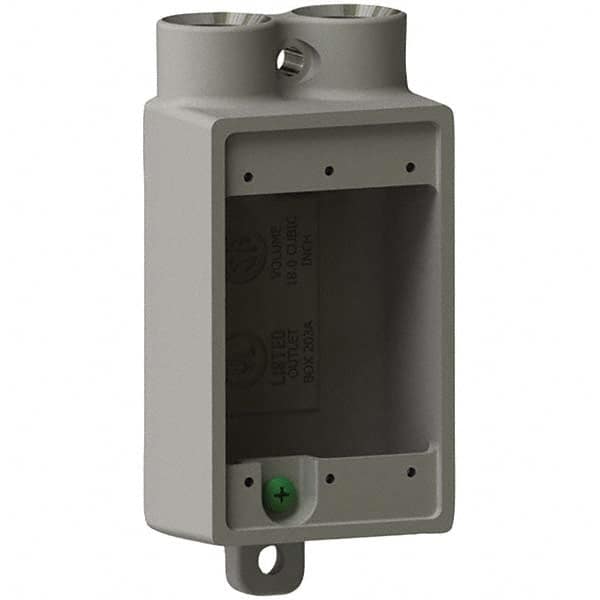 Electrical Outlet Boxes & Switch Boxes; Enclosure Type: Device; Enclosure Shape: Rectangle; Weather Resistance: Non-Weather-Resistant; Overall Depth: 2 in; Number Of Knockouts: 2; Overall Depth (Decimal Inch): 2; Number Of Gangs: 1; Body Material: Iron; M