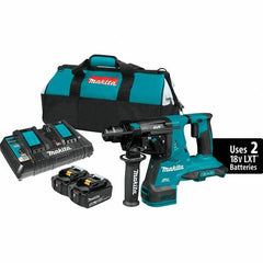 Makita - 36 Volt 1-1/8" SDS Plus Chuck Cordless Rotary Hammer - 5000 BPM, 0 to 980 RPM, Reversible - Caliber Tooling