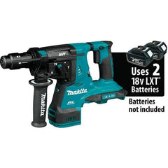 Makita - 36 Volt 1-1/8" SDS Plus Chuck Cordless Rotary Hammer - 5000 BPM, 0 to 980 RPM, Reversible - Caliber Tooling