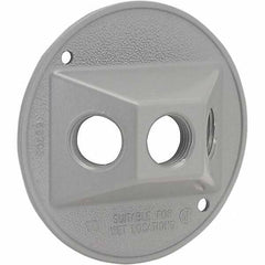 Hubbell-Raco - Weatherproof Box Covers Cover Shape: Round Number of Holes in Outlet: 3 - Caliber Tooling