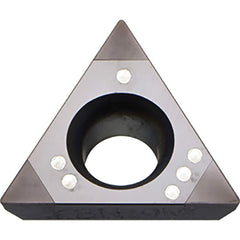 TPGB110308T00815ME CBN Turning Insert Megacoat Finish, Neutral, 1/4″ Inscribed Circle, 0.0315″ Corner Radius, 0.1252″ Thick, 60° Triangle, Series KBN