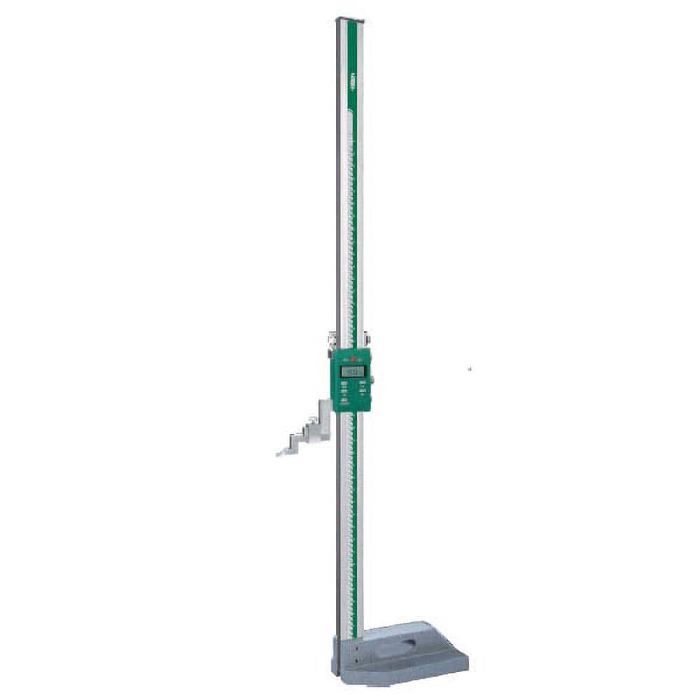 Insize USA LLC - Electronic Height Gages; Maximum Measurement (Decimal Inch): 40 ; Maximum Measurement (mm): 1000 ; Resolution (Decimal Inch): 0.0005 ; Data Output: SPC ; Display Type: LED ; Accuracy (Inch): 0.0030 - Exact Industrial Supply