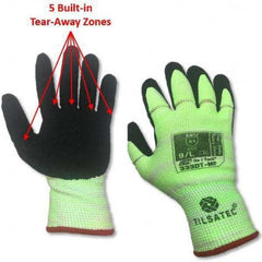 Tilsatec - Size XL (10), ANSI Cut Lvl A4, Puncture Lvl 3, Abrasion Lvl 4, Micro-Foam Nitrile Coated Cut & Puncture Resistant Gloves - Caliber Tooling