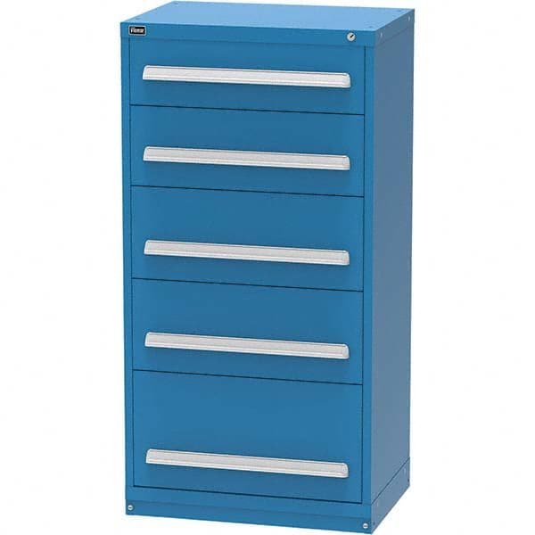 Vidmar - 5 Drawer, 45 Compartment Bright Blue Steel Modular Storage Cabinet - Caliber Tooling