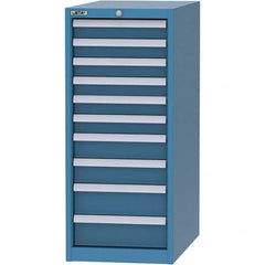 LISTA - 10 Drawer, 45 Compartment Bright Blue Steel Modular Storage Cabinet - Caliber Tooling