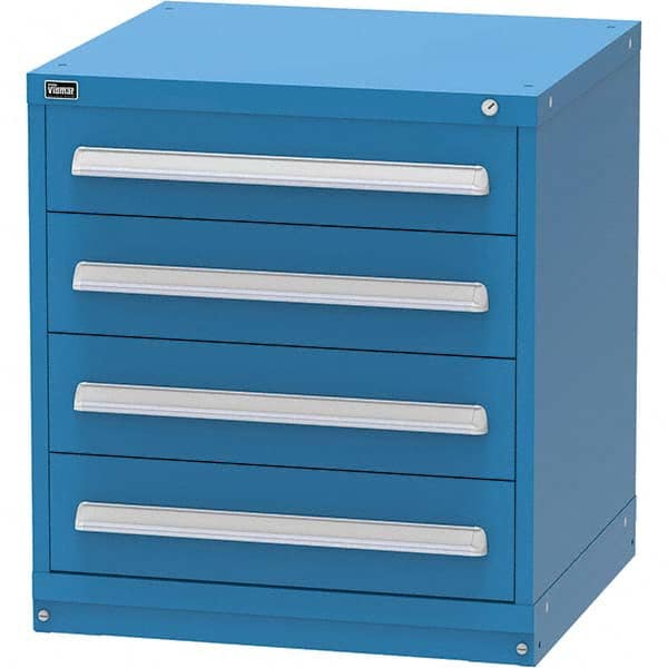 Vidmar - 4 Drawer Bright Blue Steel Modular Storage Cabinet - Caliber Tooling