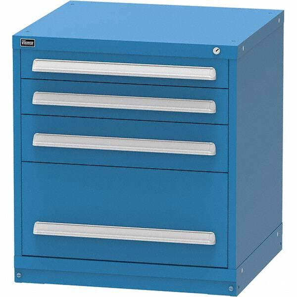 Vidmar - 4 Drawer Bright Blue Steel Modular Storage Cabinet - Caliber Tooling