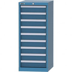 LISTA - 9 Drawer, 216 Compartment Bright Blue Steel Modular Storage Cabinet - Caliber Tooling