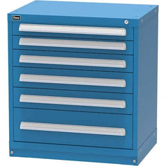 Vidmar - 6 Drawer, 45 Compartment Bright Blue Steel Modular Storage Cabinet - Caliber Tooling