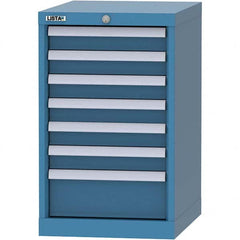 LISTA - 7 Drawer, 216 Compartment Bright Blue Steel Modular Storage Cabinet - Caliber Tooling