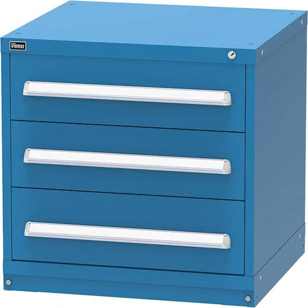 Vidmar - 3 Drawer Bright Blue Steel Modular Storage Cabinet - Caliber Tooling