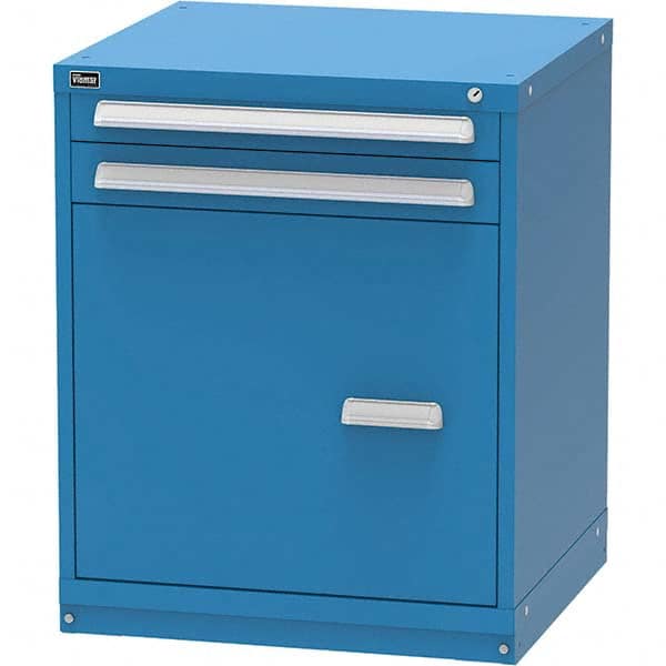 Vidmar - 2 Drawer Bright Blue Steel Modular Storage Cabinet - Caliber Tooling