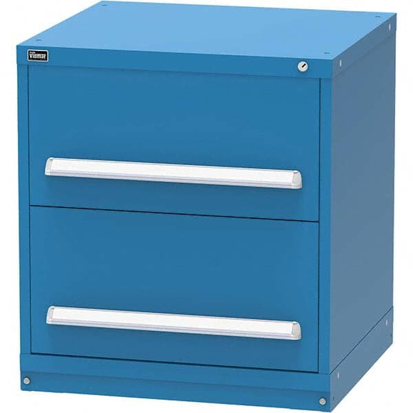 Vidmar - 2 Drawer, 344 Compartment Bright Blue Steel Modular Storage Cabinet - Caliber Tooling