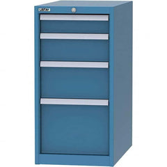 LISTA - 3 Drawer, 45 Compartment Bright Blue Steel Modular Storage Cabinet - Caliber Tooling