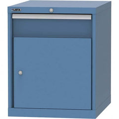 LISTA - 1 Drawer, 99 Compartment Bright Blue Steel Modular Storage Cabinet - Caliber Tooling