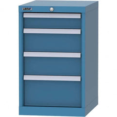 LISTA - 4 Drawer, 216 Compartment Bright Blue Steel Modular Storage Cabinet - Caliber Tooling