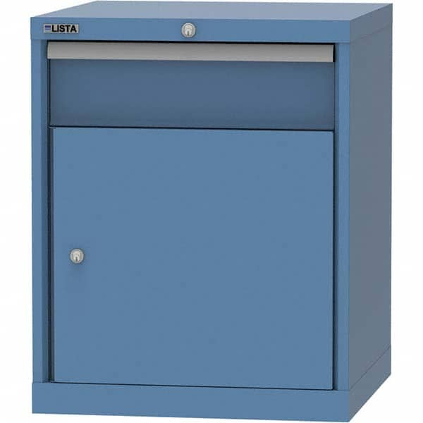 LISTA - 1 Drawer, 84 Compartment Bright Blue Steel Modular Storage Cabinet - Caliber Tooling