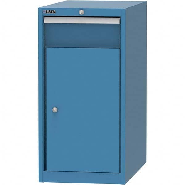 LISTA - 1 Drawer, 45 Compartment Bright Blue Steel Modular Storage Cabinet - Caliber Tooling