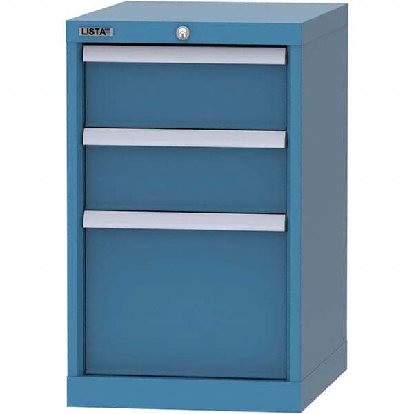 LISTA - 2 Drawer, 216 Compartment Bright Blue Steel Modular Storage Cabinet - Caliber Tooling