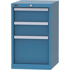 LISTA - 3 Drawer, 216 Compartment Bright Blue Steel Modular Storage Cabinet - Caliber Tooling