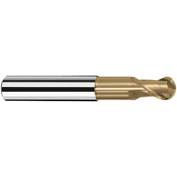 Fraisa - 5mm Diam, 6mm LOC, 2 Flute Solid Carbide Ball End Mill - Caliber Tooling