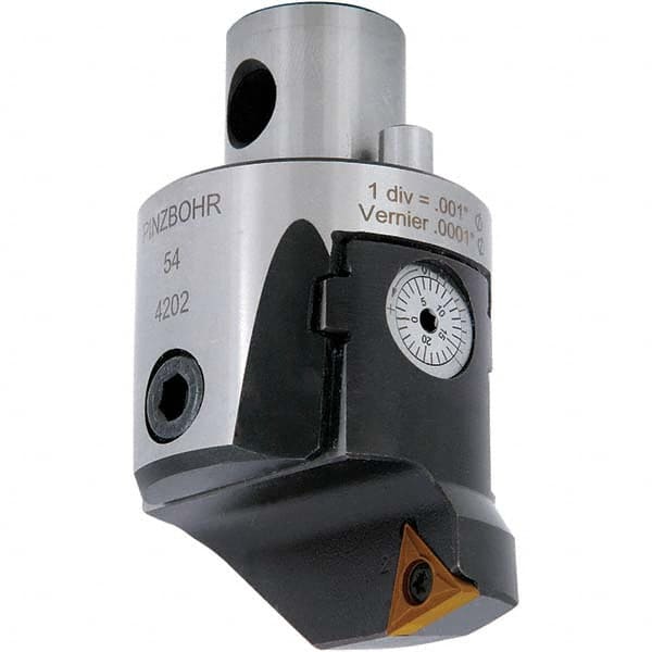 Techniks - Size A100, 4.921" Min Diam, Right Hand Modular Boring Cutting Unit Head - Caliber Tooling