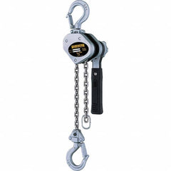 Harrington Hoist - 1,000 Lb Capacity, 10' Lift Height, Chain Mini Lever Manual Hoist - Caliber Tooling