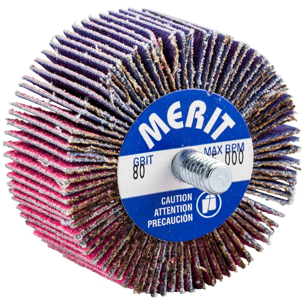 Merit Abrasives - 2 x 1" 80 Grit Ceramic Alumina Unmounted Flap Wheel - Caliber Tooling