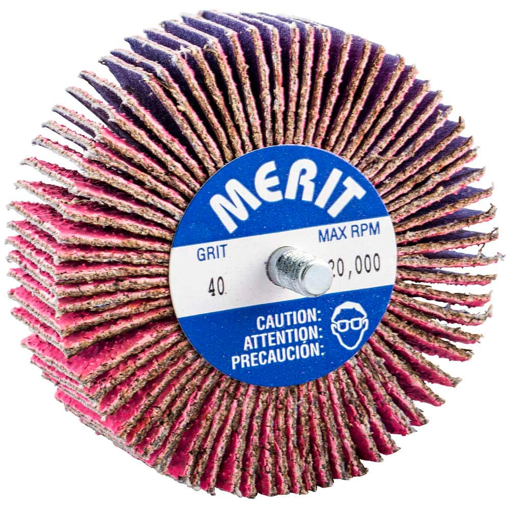 Merit Abrasives - 3 x 1" 40 Grit Ceramic Alumina Unmounted Flap Wheel - Caliber Tooling