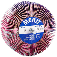 Merit Abrasives - 3 x 1" 80 Grit Ceramic Alumina Unmounted Flap Wheel - Caliber Tooling