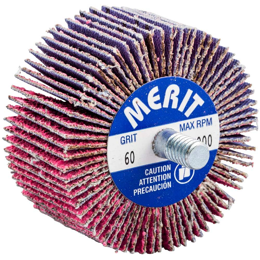 Merit Abrasives - 2 x 1" 60 Grit Ceramic Alumina Unmounted Flap Wheel - Caliber Tooling