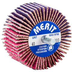 Merit Abrasives - 2 x 1" 40 Grit Ceramic Alumina Unmounted Flap Wheel - Caliber Tooling