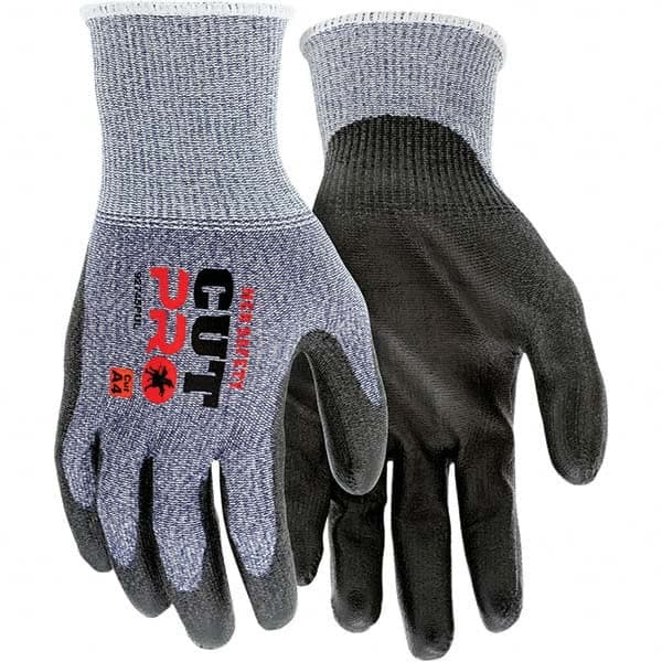 MCR Safety - Size L, ANSI Cut Lvl A4, Puncture Lvl 3, Polyurethane Coated Cut & Puncture Resistant Gloves - Caliber Tooling