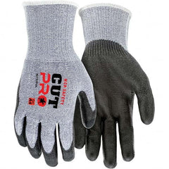 MCR Safety - Size M, ANSI Cut Lvl A4, Polyurethane Coated Cut Resistant Gloves - Caliber Tooling