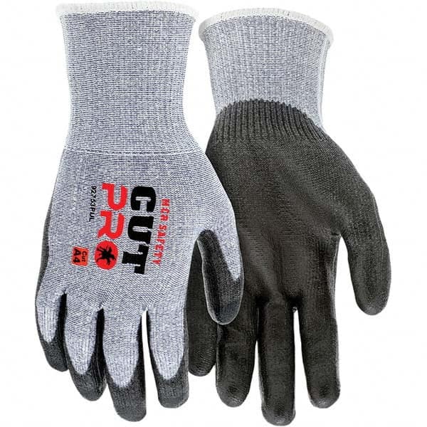 MCR Safety - Size S, ANSI Cut Lvl A4, Polyurethane Coated Cut Resistant Gloves - Caliber Tooling