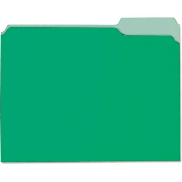 UNIVERSAL - File Folders, Expansion Folders & Hanging Files Folder/File Type: File Folders with Top Tab Color: Green - Caliber Tooling