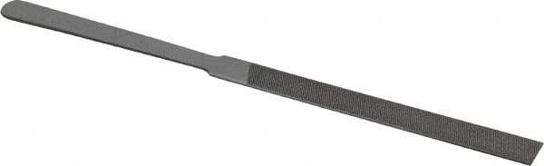 Nicholson - 5-1/4" Long, Flat American-Pattern File - Double Cut, 0.44" Overall Thickness, Handle - Caliber Tooling