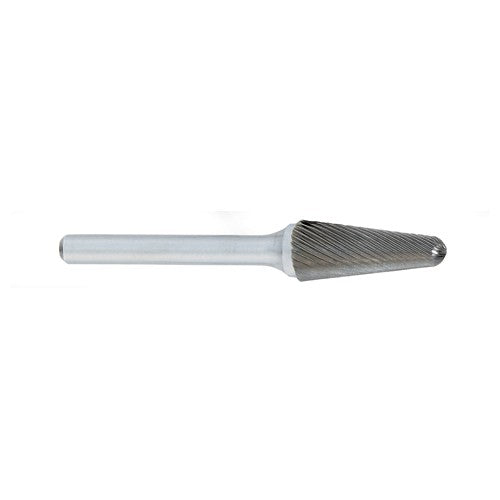 ‎SL-1 -6mm × 16mm LOC × 6mm Shank × 50mm OAL 14 Degree Included Angle Carbide Medium Right Hand Spiral Burr - Caliber Tooling