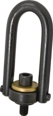 Jergens - 4,000 Lb Load Capacity Safety Engineered Center Pull Hoist Ring - 60 Ft/Lb Torque, 5/8 - 11 Thread, Alloy Steel - Caliber Tooling