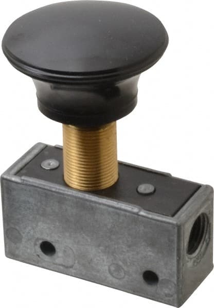 Mead - 3 Way Pilot Air Valve - 1/8" NPT Inlet, Palm Actuator - Caliber Tooling